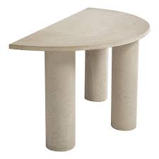 Handmade Italian Half Moon Console Table In Granite Console Table Half Moon Console Table Modern Console Tables