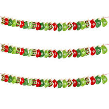 Marian parsons of mustard seed interiors printed 24 different vintage images onto fused linen and freezer paper and painted a number onto the bottom corner of each. Christmas Stockings Garland Christmas Advent Calendar Shelf Edge Uk