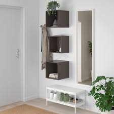 Eket Schrankkombination Fur Wandmontage Dunkelgrau Ikea Osterreich Eket Wall Mounted Cabinet Ikea Eket