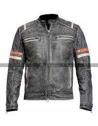 Vintage Black Motorcycle Cafe Racer Cafe Racer Jacket Distressed Leather Jacket Cafe Racer Leather Jacket