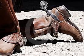 Spurs are things that you attach to the back if your shoes, usually used by people that rude horses, so that when they are rudubg kick them with their heal they start to run. What Does Don T Squat With Your Spurs On Mean English Language Usage Stack Exchange