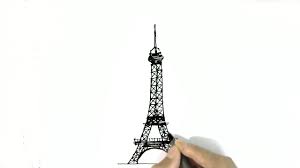 How to draw the eiffel tower step by step. How To Draw The Eiffel Tower In Easy Steps For Children Beginners Youtube