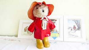 Paddington Bear Eden Toys Inc 1975 Darkest Peru To Etsy Paddington Bear Red Rain Rain Hat