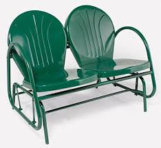 Cheap Rich Pacific 91501 Hunter Green Retro Metal Tulip Gilder Outdoor Chairs Retro Patio Furniture Metal Sofa