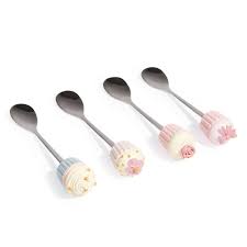 Coffret 4 Cuilleres Cupcakes Polymer Clay Recipe Spoon Cupcake Collection