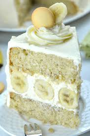 Banana Cake With Cream Cheese Frosting Banana Cake Recipe Frosting Recipes Banana Cake
