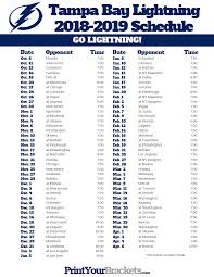 Printable 2018 2019 Tampa Bay Lightning Hockey Schedule Tampa Bay Lightning Hockey Toronto Maple Leafs Toronto Maple