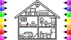 To download our free coloring pages, click on the house symbol you'd like to color. House Coloring Pages How To Draw House Coloring Book Cute766