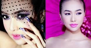 Đinh Ngọc Diệp quyến rũ với sắc hồng sen và tím