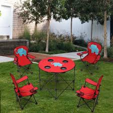 Shop for kids folding chairs at bed bath & beyond. Manta Usa Kid Camping Chair Set 5 In 1 Patio Folding Chair Set 4 Portable Folding Chair And 1 Outdoor Picnic Table Elephant Walmart Com Walmart Com