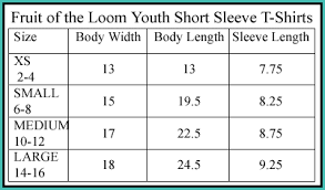 Kid Sizes In Shirts Kids