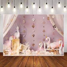 Comprar Camera E Foto Mehofond Photography Background White Swan Feather Princess Birthday Girl Baby Shower Party Portrait Backdrop Photo Studio Prop