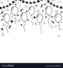 A quick and easy way to draw a cartoon balloon. Hand Drawn Doodle Black And White Balloon Design Holiday Greeting Card And Invitation Of Birthday Card Drawing Happy Birthday Drawings Drawings For Boyfriend