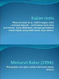 Maybe you would like to learn more about one of these? Kajian Rintis