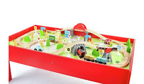 Train tables are a nice extension of wooden train sets. Buy Chad Valley Battery Powered Train And Table 90 Piece Set Toy Trains Argos