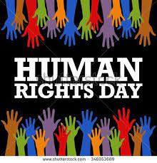 Right to a free and fair world. Human Rights Day Poster Template Tag Der Menschenrechte Menschenrechte Vektorgrafik