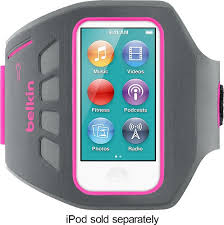 Best Buy Belkin Ease Fit Plus Armband For 7th Generation Apple Ipod Nano Gray Pink F8w216ttc02