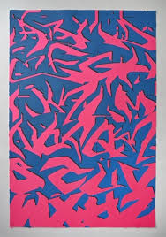 An error occurred while retrieving sharing . Alphabet Aerobics Pink Blue Bevel Edition By Remi Rough Editioned Artwork Art Collectorz