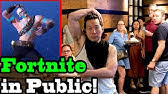 Fortnite comes with different emotes (dances) that will allow users to express themselves uniquely on the battlefield. Fortnite Dances In Public In Real Life Challenge Best Mates Take The L Youtube