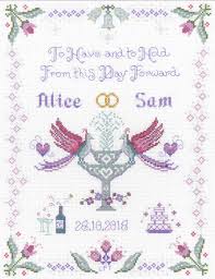 Maybe you would like to learn more about one of these? Plum Wedding Day Cross Stitch Kit With Birds At The Fountain Of Life