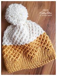 Stripy textured scarf and hat. Starry Textured Beanie Hat Free Knitting Pattern Knitting Pattern