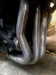 Diy Cleaning The Headers Exhaust Pipes Of A Motorcycle Team Bhp