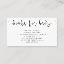 Books Request Baby Shower Invitation Insert Zazzle Com Baby Shower Invitations Custom Baby Shower Invitations Baby Shower Activities