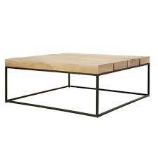 table basse carree en chene massif et metal noir maisons du monde table basse carree table basse table basse chene
