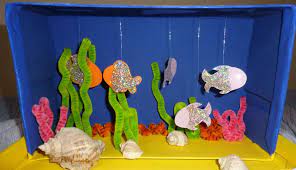 Basteln zum vatertag | sprüche und gedichte für papa +vorlagen. Ein Aquarium Zu Versorgen Ist Ganz Schon Aufwandig Nicht Jedoch Bei Unserer Selbst Gebastelten Variante Aus Einem Schuhkar Fische Basteln Basteln Schuhkarton