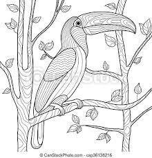 Toucan coloring pages app has an easy to understand interface for users of all ages. Toucan Coloring Book For Adults Vector Toucan Bird Coloring Book For Adults Vector Illustration Anti Stress Coloring For Canstock