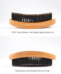 Club hair brush, wave hair brush, curved oval palm brush boar bristles and natural wood 1 pc. Professional Hair Wave Brush For Men