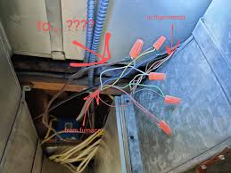 Typical heating/cooling thermostat wiring connections 1. Wtf Is This Weird Furnace To Thermostat Wiring Splice Album On Imgur