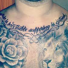 21 Awe Inspiring Chest Quotes Tattoos Tattoo Quotes Chest Tattoos For Women Cool Chest Tattoos