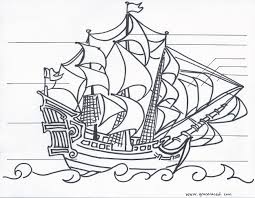 Pirate ship coloring page printable. The Anatomy Of A Pirate Ship Coloring Sheet Free Printable Gracelaced