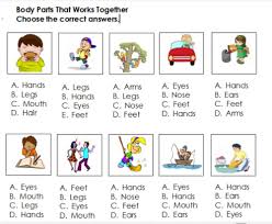 There are two versions of this worksheet. Body Parts That Work Together Worksheet