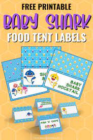 Shark coloring pages printable baby sheets byzant club. Free Printable Baby Shark Food Labels Baby Shark Party Printables