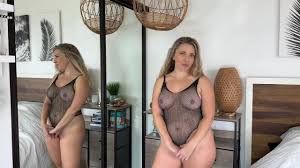 4K TRANSPARENT Fishnet Teddy Bodysuit TRY ON with MIRROR view | Scarlett  Kendall TryON Haul