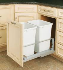 Pull out trash cans mostly installed in a kitchen cabinet where the sink is located. Kitchen Trash Cans Door Mountable Slide Outs Eclectic Ware