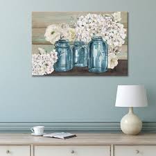 Popular flower in a jar of good quality and at affordable prices you can buy on aliexpress. Artissimo Designs Colorful Flowers In Mason Jar Canvas Wall Art Canvas Art Wall Decor Wall Canvas Farmhouse Paintings