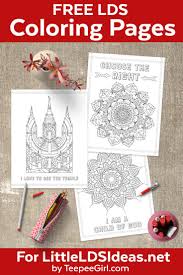 Today i talk about creating coloring book pages from your snapshots using photoshop and a wacom drawing tablet. Free Lds Coloring Pages Little Lds Ideas