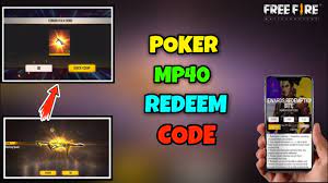 It first came out months ago, and players loved the colour scheme and effects of the weapon. Free Fire Poker Mp40 Redeem Code Free Fire Today Redeem Code 2020 8 October Redeem Code Youtube