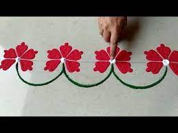 Rangoli With Bangles Rangoli Border Designs Free Hand Rangoli Design Rangoli Designs