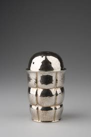 Josef Hoffmann Philipp Hausler Zuckerstreuer Wien 1924 Ausfuhrung Wiener Werkstatte Silber Getrieben Gehammert Koloman Moser Antique Metal Art Nouveau