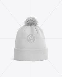 Winter Hat Mockup Front View In Apparel Mockups On Yellow Images Object Mockups Psd Template Free Clothing Mockup Winter Hats