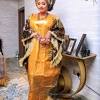Robes longue boubou moderne pour femme en bazin riche. 1