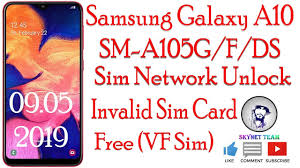 Now, you should see a box to enter the unlock code. Samsung A10 A105f Country Unlock Done By Global Sim By Miftah Ul Bari