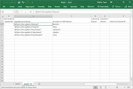 An index lists the terms and topics that are discussed in a document, along with the pages that they appear on. Create Flash Cards In Excel With Flash Card Assistant