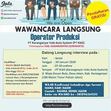We did not find results for: Lowongan Kerja Operator Produksi Pt Karanganyar Indo Auto System Kias Loker Swasta
