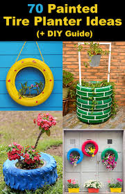 Create a raised bed tire garden. Painted Tire Planters And Pots 70 Ideas Plus A Diy Guide