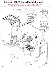 Coleman mobile home furnace schematics wiring diagrams. 3500a820 Coleman Electric Furnace Parts Hvacpartstore Electric Furnace Furnace Diagram